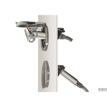 Tubo doccia inox 2.2m attacchi 1/2"-1/2" 