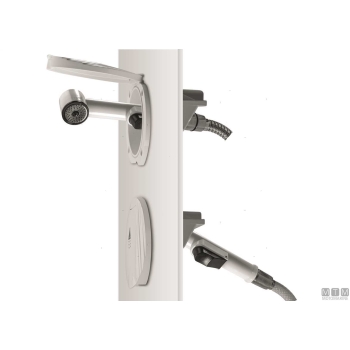 Tubo doccia inox 2.2m attacchi 1/2"-1/2" 