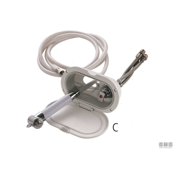 Tubo doccia inox 2.2m attacchi 1/2"-1/2" 