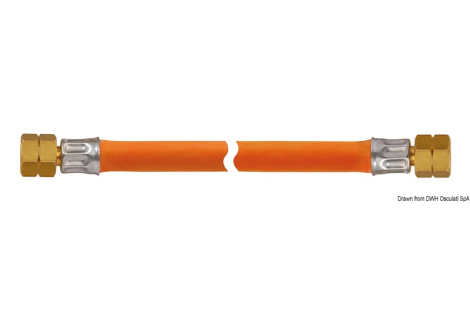 Tubo G 1/4 LH x G 1/4 LH x 800 mm 