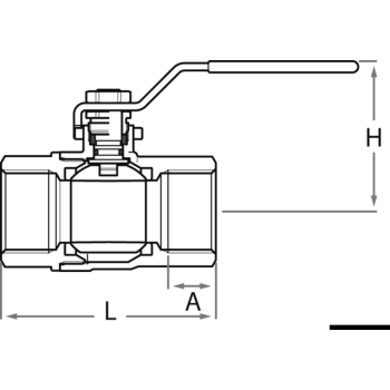 Valvola a sfera F-F in bronzo passaggio tot. 3/4" 