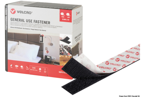 VELCRO® Brand GENERAL USE 5 m x 50 mm nero 