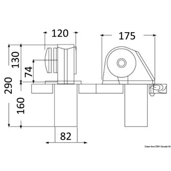 Verricello Italwinch Obi 500 W - 12 V senza campana - barbotin 6 mm