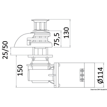 Verricello ITALWINCH Smart 500W 12V - 6mm basso 