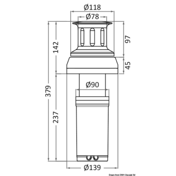 Verricello tonneggio Italwinch Nestor X 800W 12V 