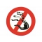 Tabella adesiva vietato fumare 150mm