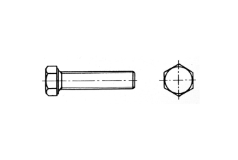 Vite testa esagon. filettata 10x30 mm Inox 316 DIN 933 