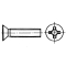 Vite testa piana svasata croce 5x20mm Inox 316 DIN 965