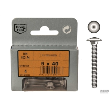 Viti legno t.fungo din603+d a4 m6x60 2pz 