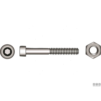 Viti t.cil.cava-es din912+d a4 m8x40 4pz 