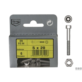 Viti t.cil.cava-es din912+d a4 m8x40 4pz 