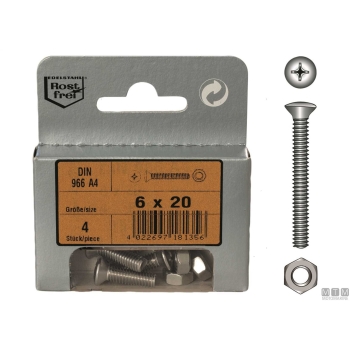 Viti t.sv/cal. din966+d a4 m5x50 4pz 