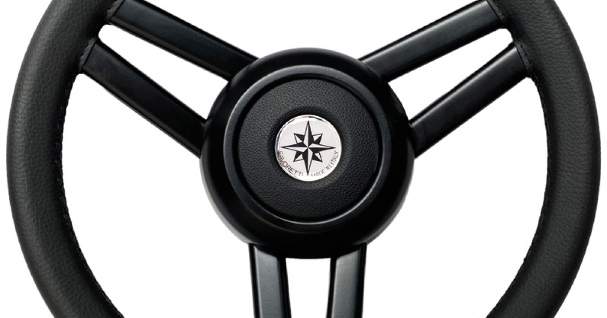 Volante Nautico OSCULATI 350 Mm Nero Con Razze In Acciaio Inox - Foto 5