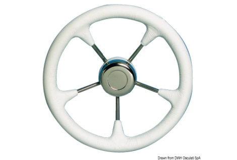 Volante poliuretano bianco con raccordo 