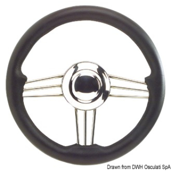 Volante razze curvo nero mm 350 