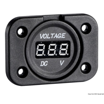 Voltmetro/Amperometro digitale e presa 12 V 