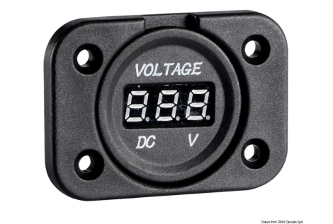 Voltmetro/Amperometro digitale e presa 12 V 