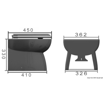 WC elettrico porcellana 12 V basso 