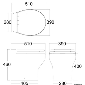 WC Tecma Silence Plus 2G 24V Nero con bidet 