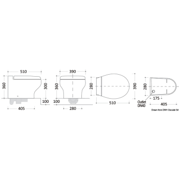 WC Tecma Silence Plus 2G Short 12V Deep Bowl Touch 