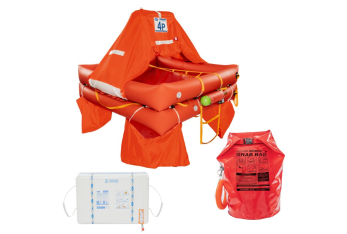Zattera di Salvataggio Eurovinil OceanDry 9650 Italia Contenitore Rigido in ABS + Grab Bag 8 Persone oltre le 12 Miglia