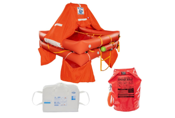 Zattera di Salvataggio Eurovinil OceanDry 9650 Italia Valigia + Grab Bag 6 Persone oltre le 12 Miglia